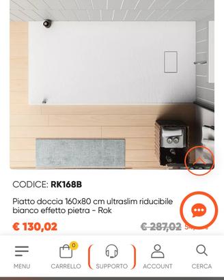Piatto doccia in acrilico effetto pietra