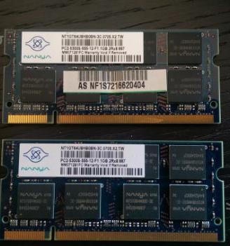Ram portatile SODIMM 2X1gb 667mhz PC2 5300 S