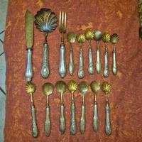  Set posate  vintage in placcatura argento 800