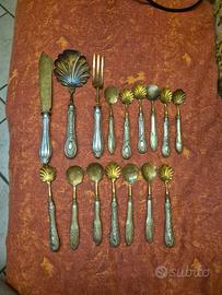  Set posate  vintage in placcatura argento 800