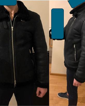 Biker Pelle  Nero - Vero Montone - SLIM FIT