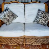 Divano 2 posti in Rattan