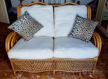 Divano 2 posti in Rattan