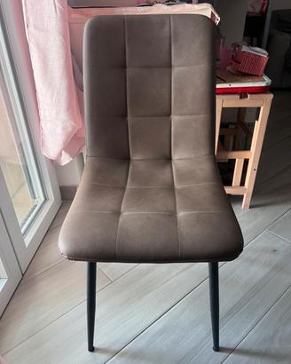 6 sedie color grigio tortora