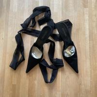 scarpe in raso, tacco a spillo tg 37 1/2