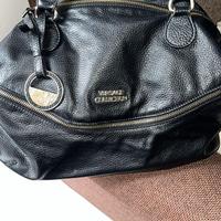 Borsa in pelle nera Gianni Versace