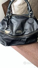 Borsa in pelle nera Gianni Versace