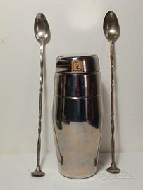 Alfra Alessi Shaker L870 e due Bar Spoon "Cinzano"