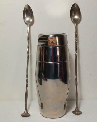 Alfra Alessi Shaker L870 e due Bar Spoon "Cinzano"