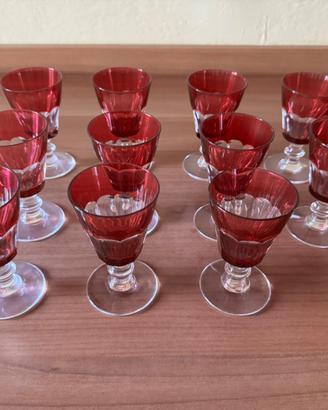 Set 11 Bicchieri Liquore Cristallo Saint-Louis