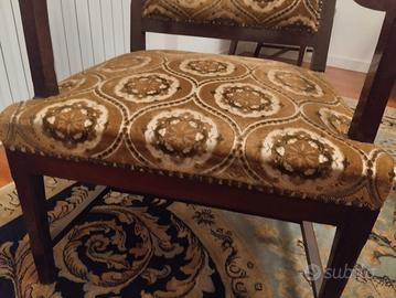 coppia poltrone antiche ciliegio