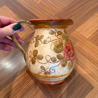 Brocca vintage ceramica Deruta dipianta a mano