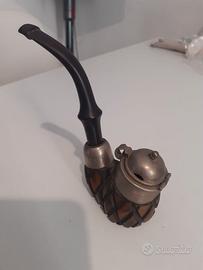 Pipa vintage in legno intagliato
