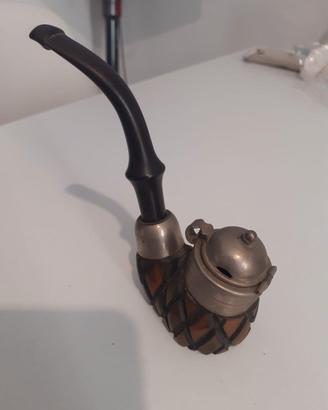 Pipa vintage in legno intagliato
