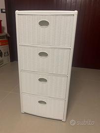 Stefanplast Cassettiera Elegance Slim 4 Bianco