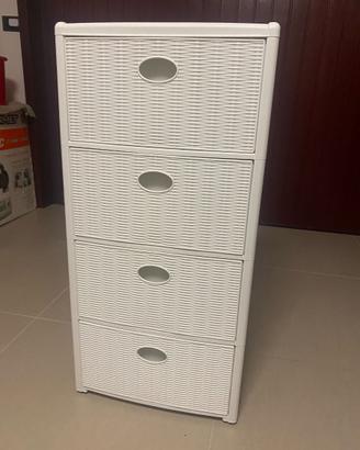 Stefanplast Cassettiera Elegance Slim 4 Bianco