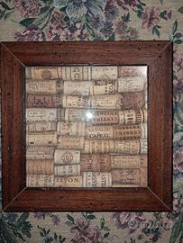 Quadro cornice arte povera tappi sughero