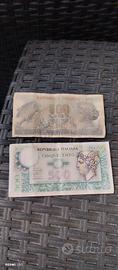 due banconote da 500 lire da collezione vintage 