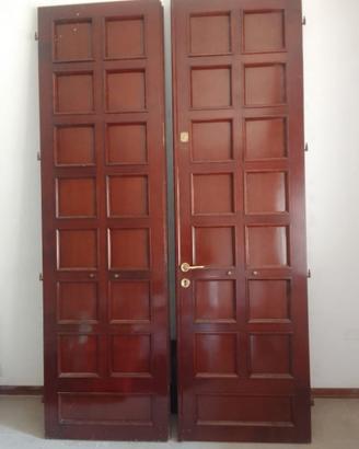 Porta doppia in legno massello artigianale