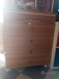 fasciatoio cassettiera con bagnetto