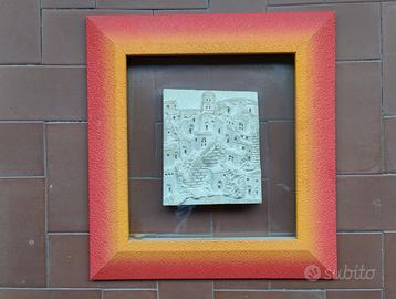 Quadro in rilievo Sassi di Matera con cornice