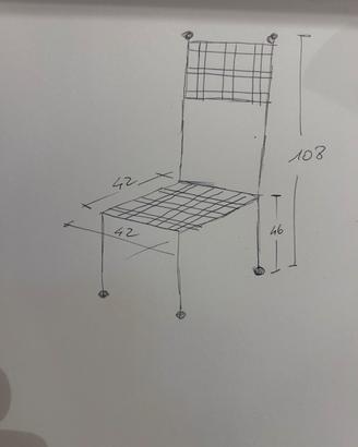 Set tavolo e sedie da giardino in ferro battuto