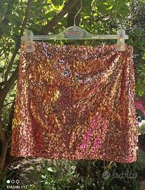 Minigonna di paillettes luccicante Taglia 40