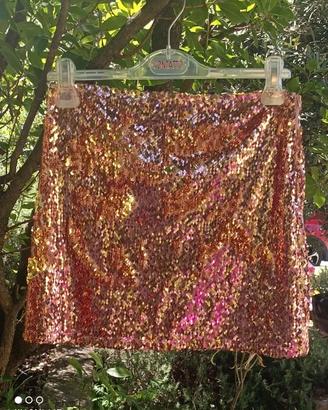 Minigonna di paillettes luccicante Taglia 40