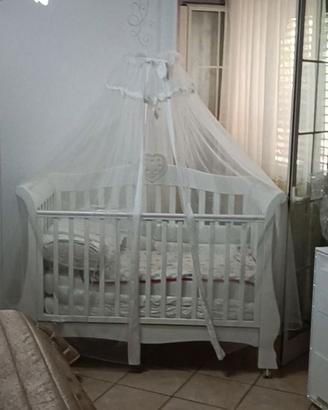 Culla bianca strass