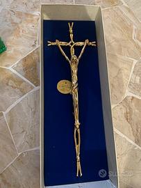 Crocifisso stilizzato Bronzal placcato oro