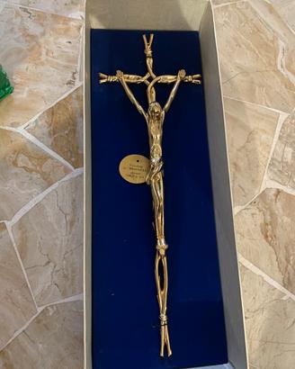 Crocifisso stilizzato Bronzal placcato oro