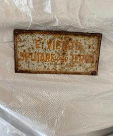 Targhetta vintage da collezione
