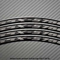 Stickers bordo cerchioni SUZUKI Logo GSX-S 750 3D