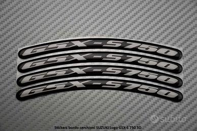 Stickers bordo cerchioni SUZUKI Logo GSX-S 750 3D