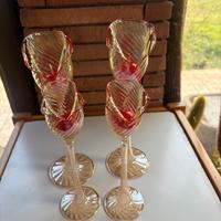 Candeliere vetro floreale stile Murano