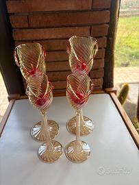 Candeliere vetro floreale stile Murano