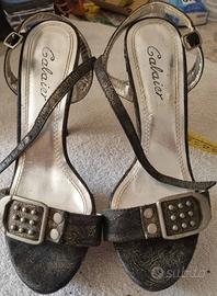 Scarpe donna con plateau e tacco cm 12,