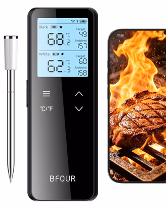 Termometro per carne con base autonoma, Bluetooth