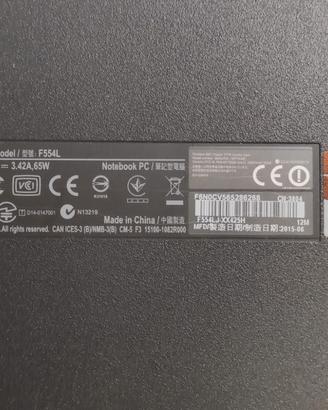 Notebook Asus F554L