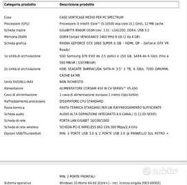 PC Gaming i5 GTX 1660 Super 40GB Ram Descrizione⬇️