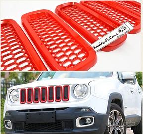 Cover Mascherina per JEEP RENEGADE Griglie ROSSE 