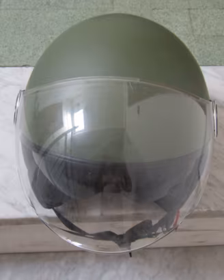 CASCO -JET-JFM -OMOLOGATO-COL-VERDE MIL-OPACO -M-S