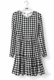 Abito pied de poule bianco e nero – elegante I Do