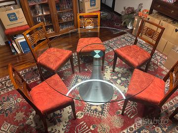 Tavolo cristallo tondo 140 cm / 8 persone