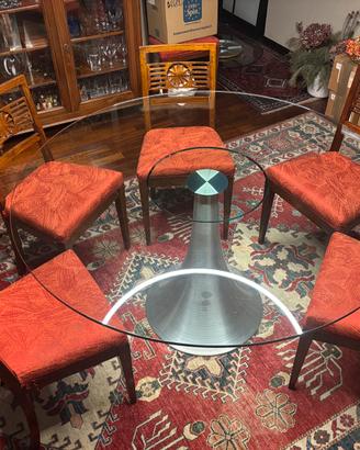 Tavolo cristallo tondo 140 cm / 8 persone
