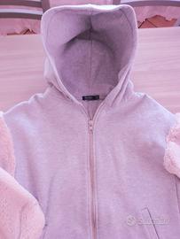 Felpa con zip e cappuccio