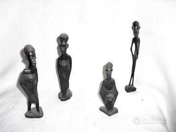 Antiche rare statuine Africane legno meravigliose