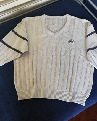 Maglione cotone trecce "giramondo" tg. 56