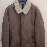 Giaccone uomo in ecopelle scamosciata marrone  Sor