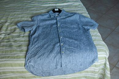 Camicia a mezze maniche, 100% lino